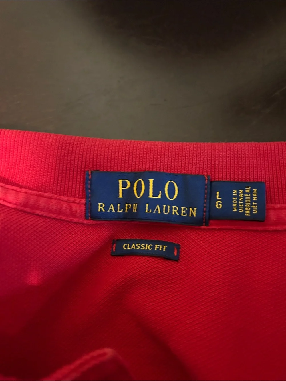 Ralph Lauren Red Men's Polo Shirt with Embroidered Logo